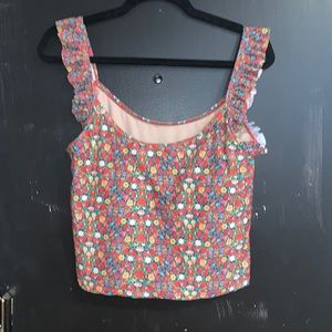 Kortni Jeane ditsy floral ruffle sleeve top